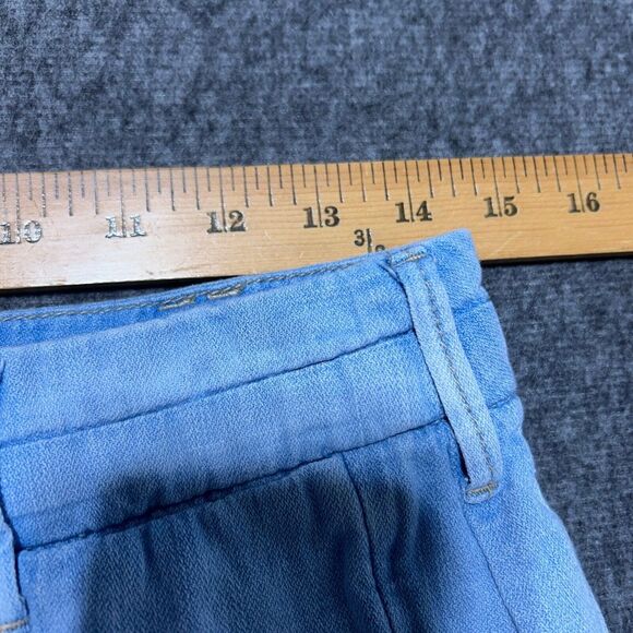 Pilcro And The Letterpress Wide Leg Pants Light Wash Size 27 Blue Cotton Linen - Picture 8 of 13